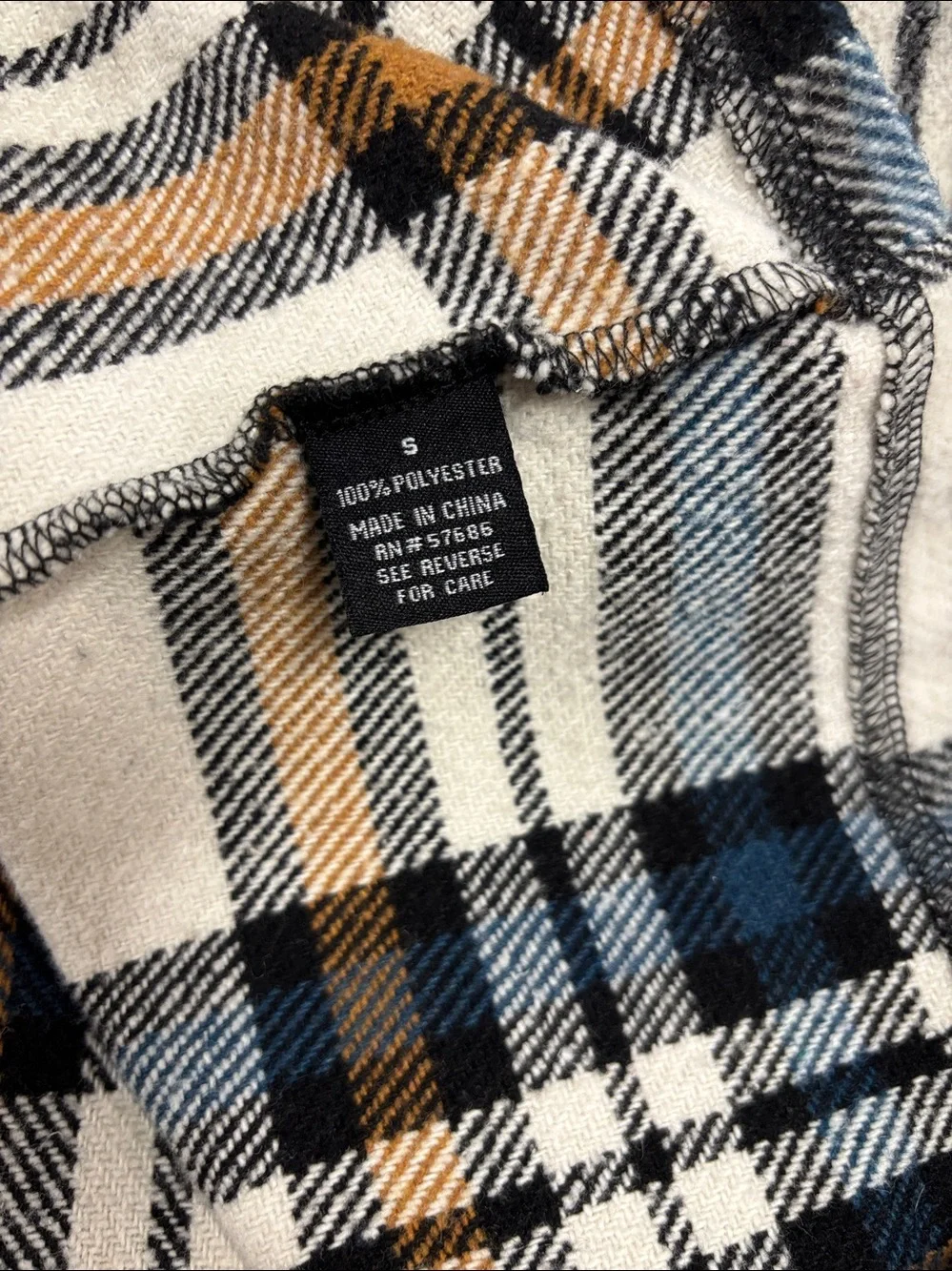 New Look Women’s Cream & Blue Plaid Shacket Jacket